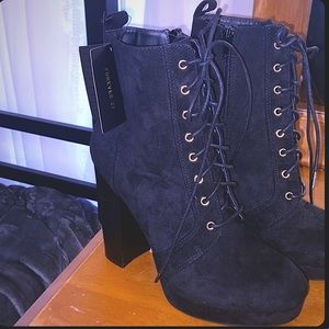 Lace Up Boots High Heels